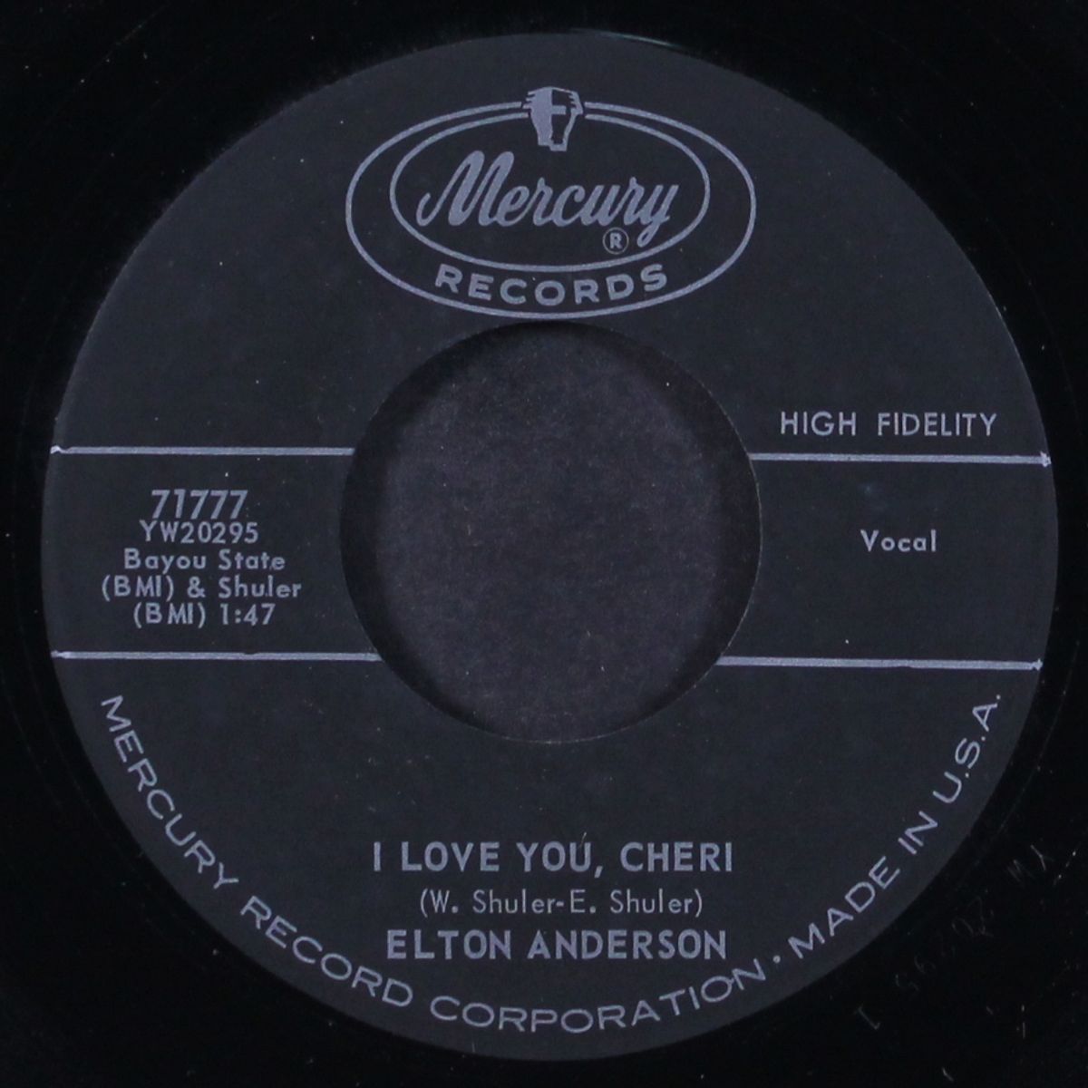 i love you, cheri / please accept my love by ELTON ANDERSON