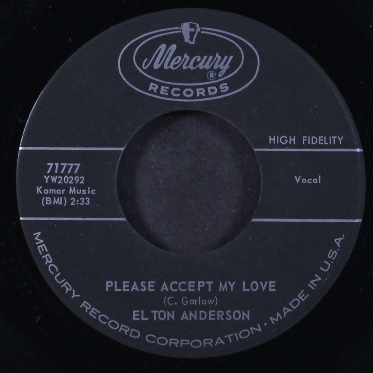 i love you, cheri / please accept my love by ELTON ANDERSON