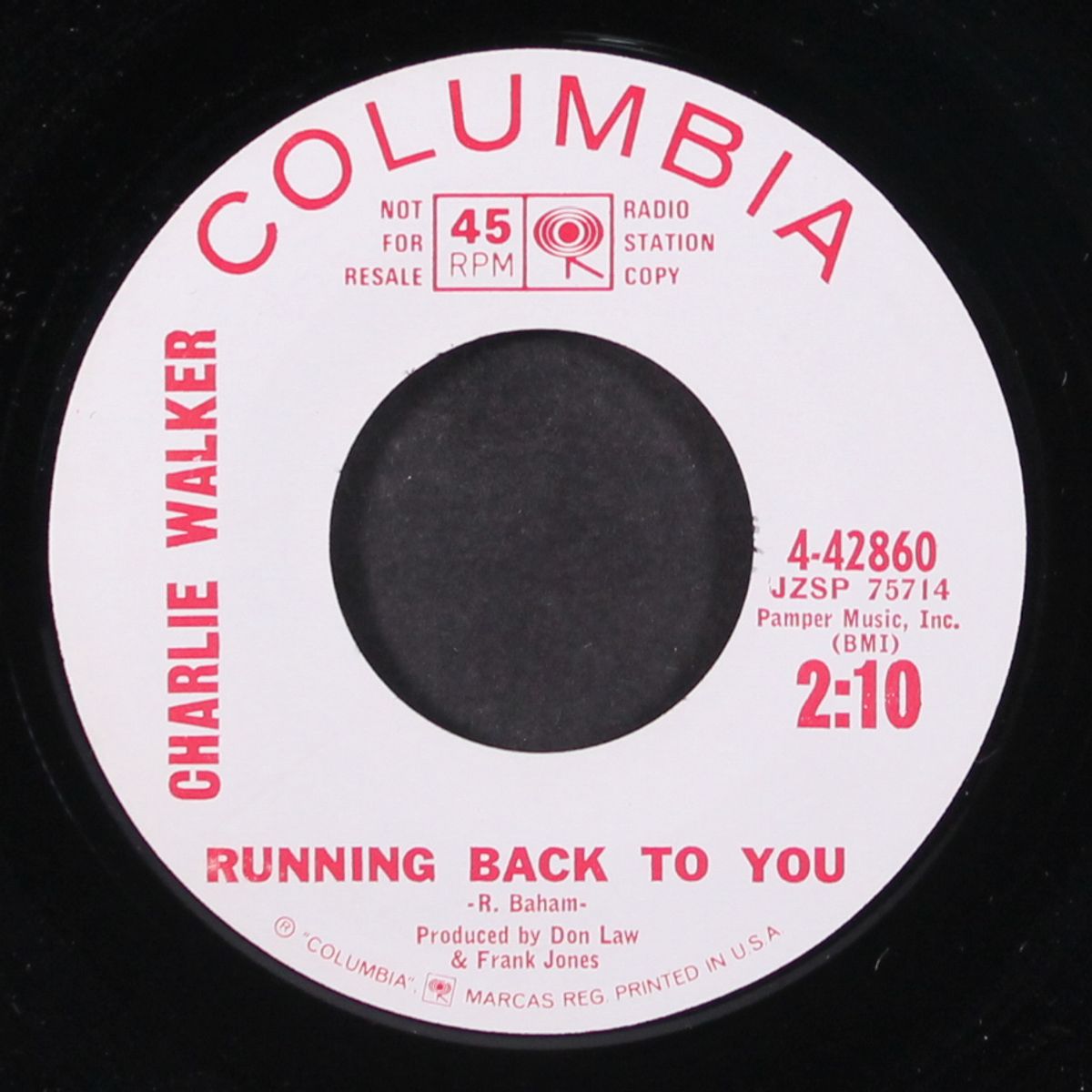 running back to you by CHARLIE WALKER