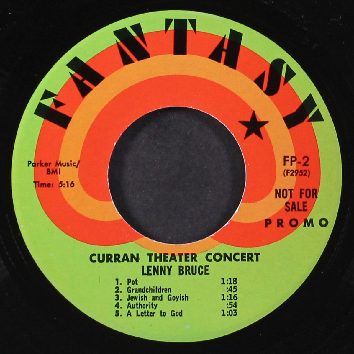 curran theater concert by LENNY BRUCE