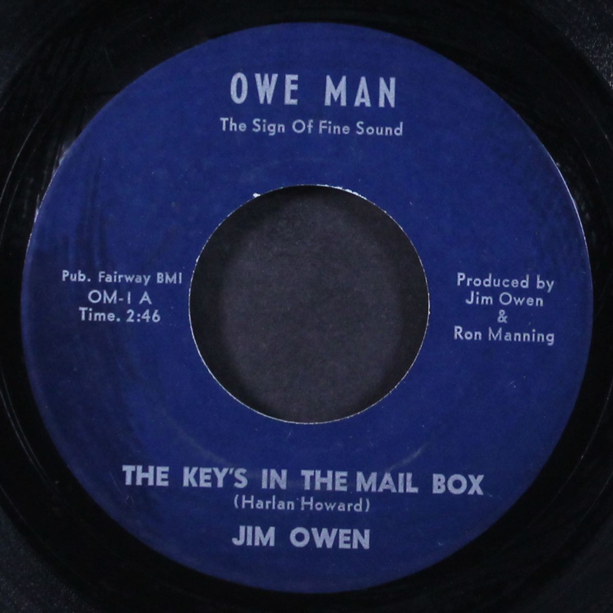 the key's in the mailbox / i'll try not to cry by JIM OWEN