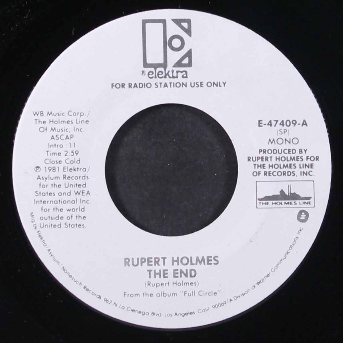 the end / mono by RUPERT HOLMES