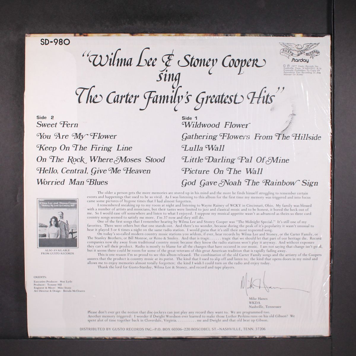 sing the carter family's greatest hits by WILMA LEE & STONEY COOPER