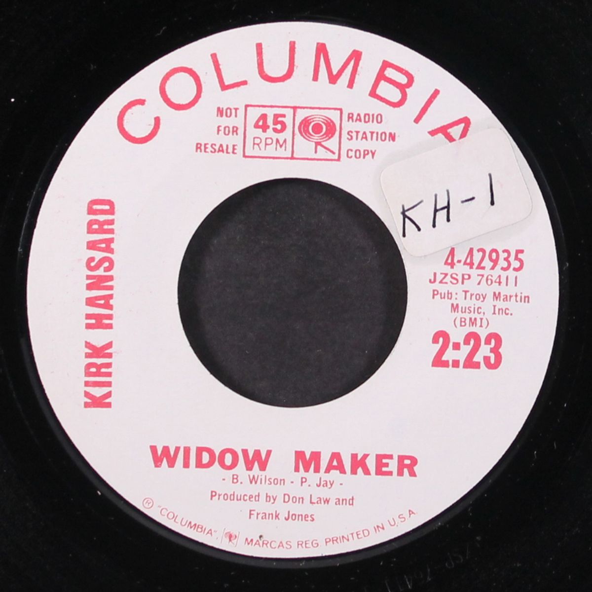 widow maker / johnny teresa by KIRK HANSARD