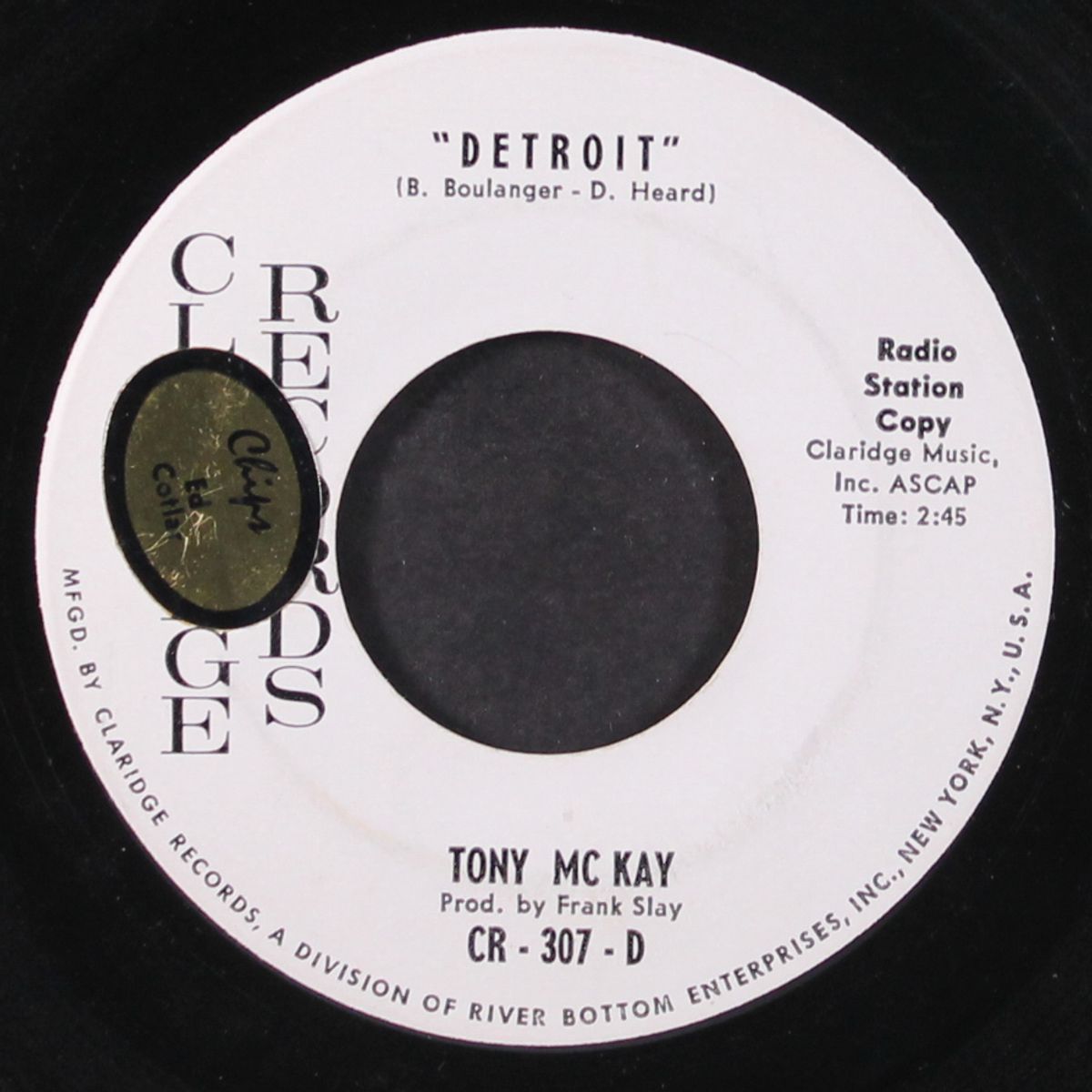 detroit / nobody's perfect by TONY MCKAY