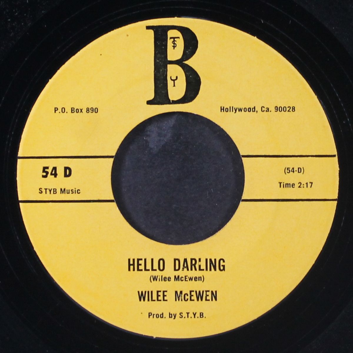 hello darling / i catch tears fallin' by WILEE MCEWEN