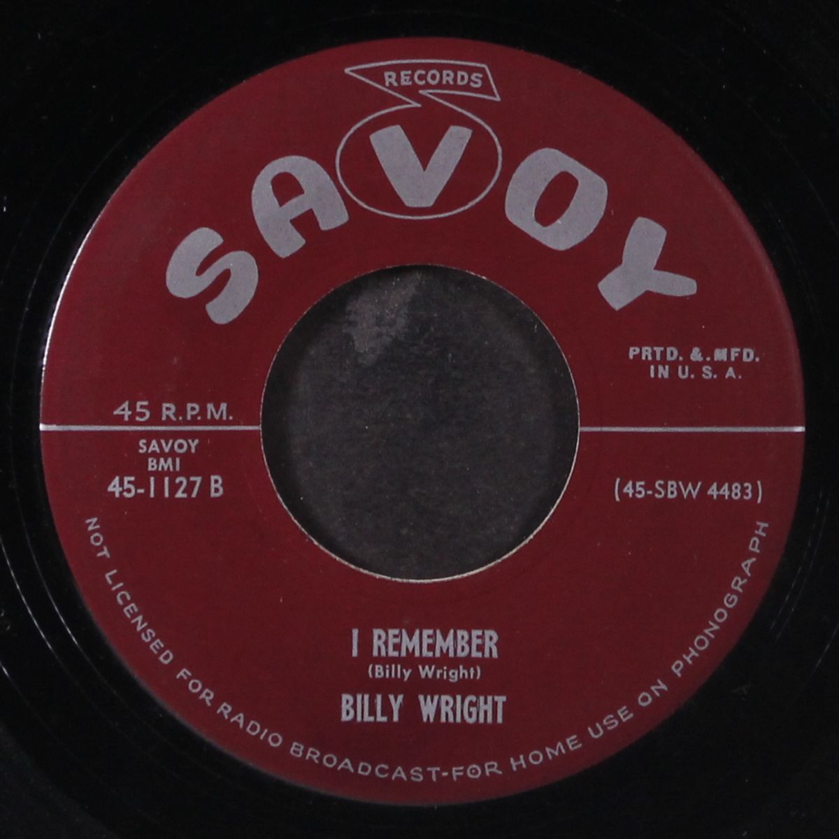 live the life / i remember by BILLY WRIGHT
