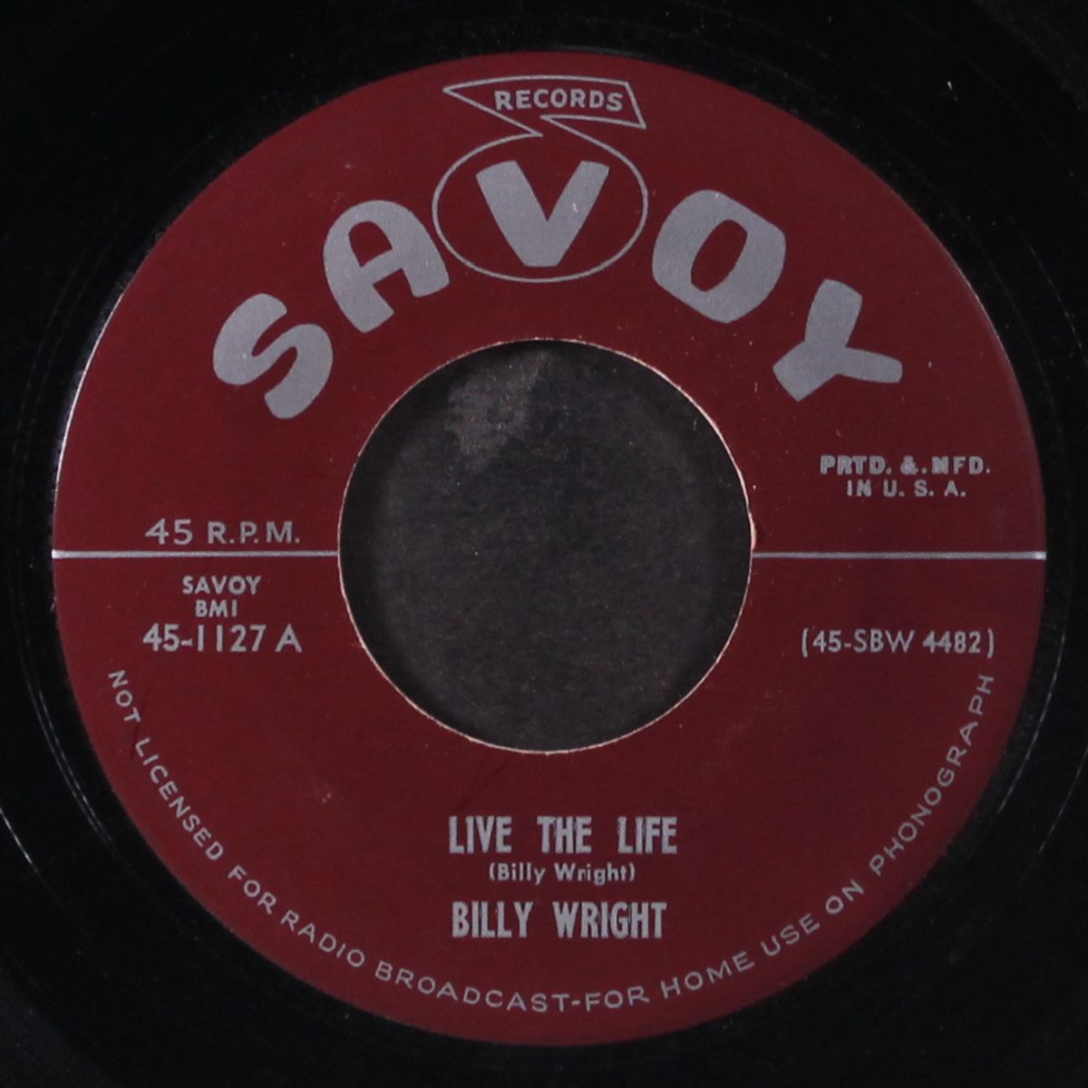 live the life / i remember by BILLY WRIGHT