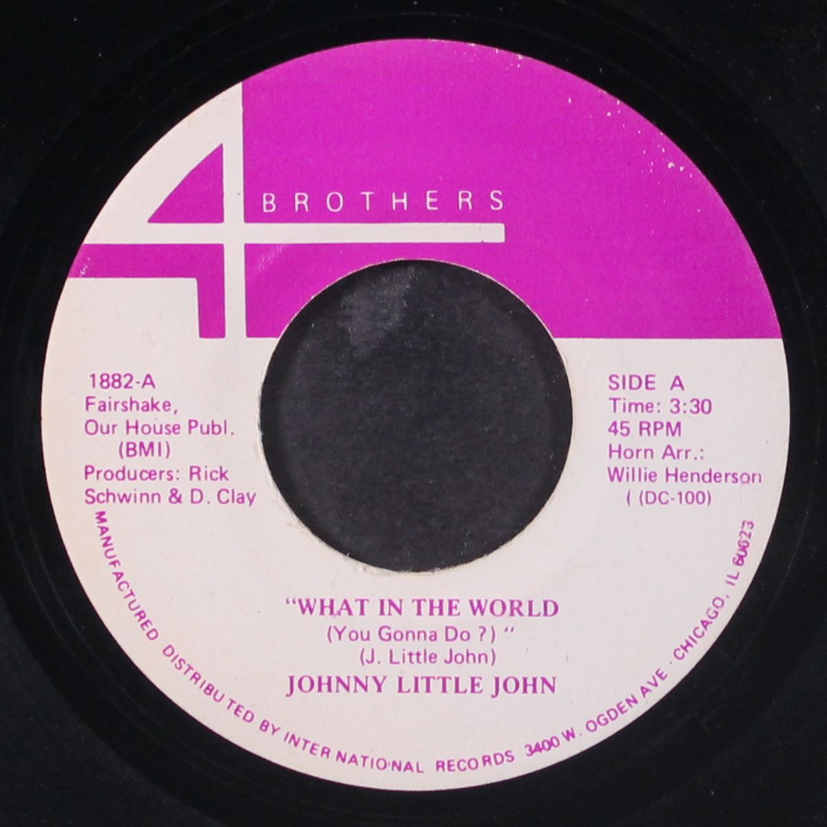what in the world / tanglewood blues by JOHNNY LITTLE JOHN