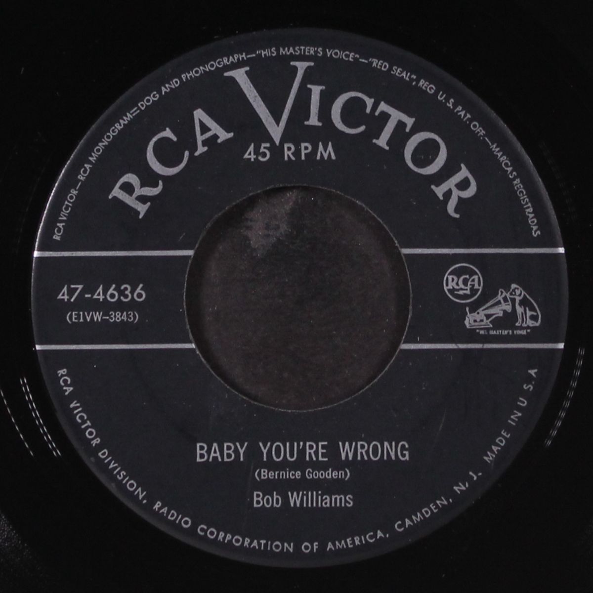 baby you're wrong / i'm yours for tonight by BOB WILLIAMS