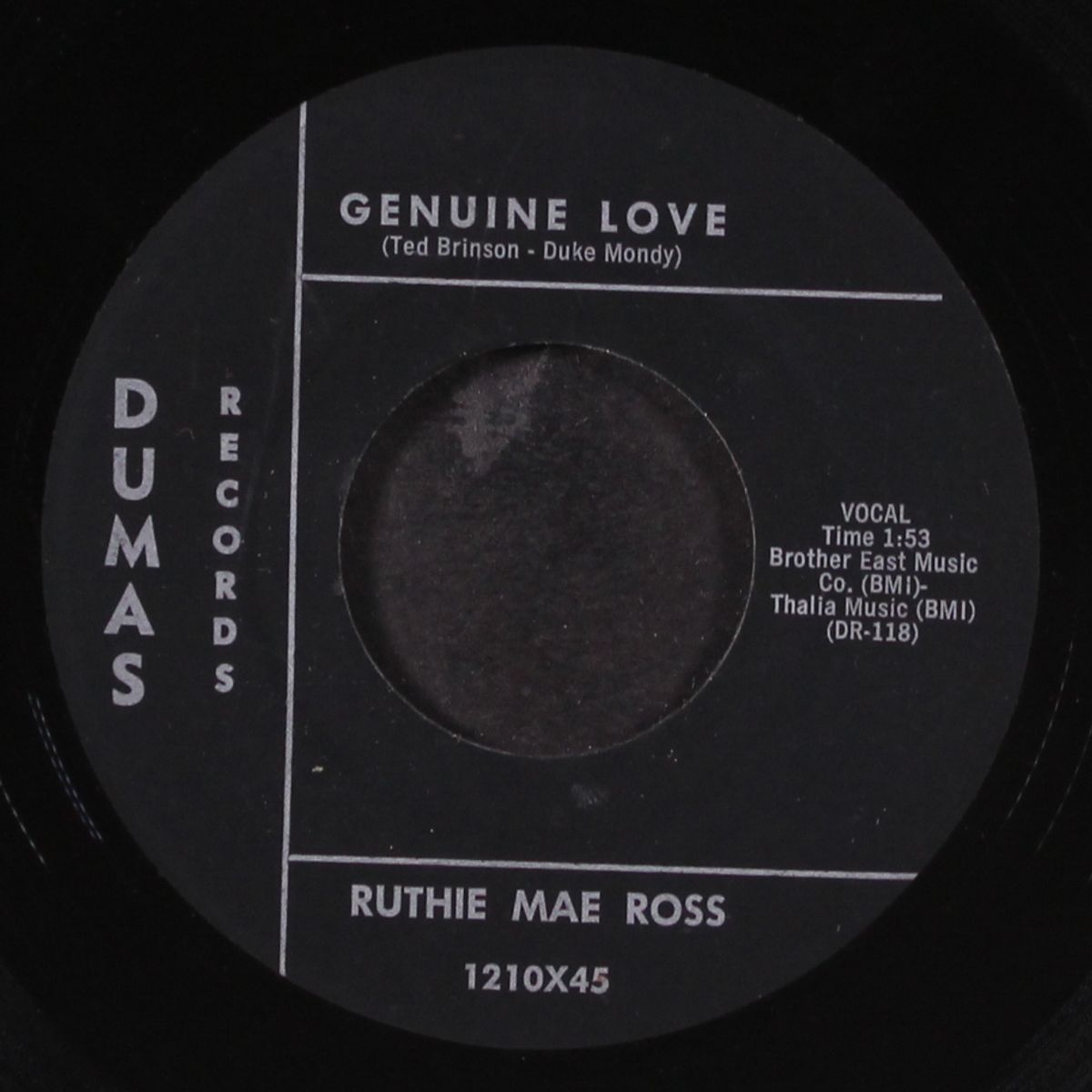genuine love / you're trying to put me down by RUTHIE MAE ROSS