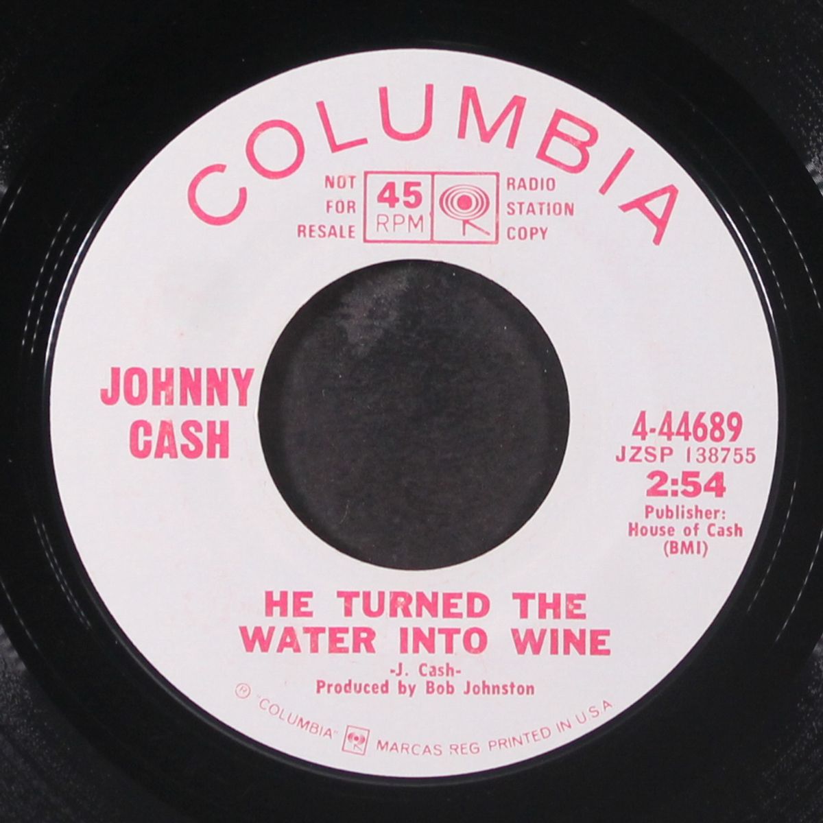 daddy sang bass / he turned the water into wine by JOHNNY CASH