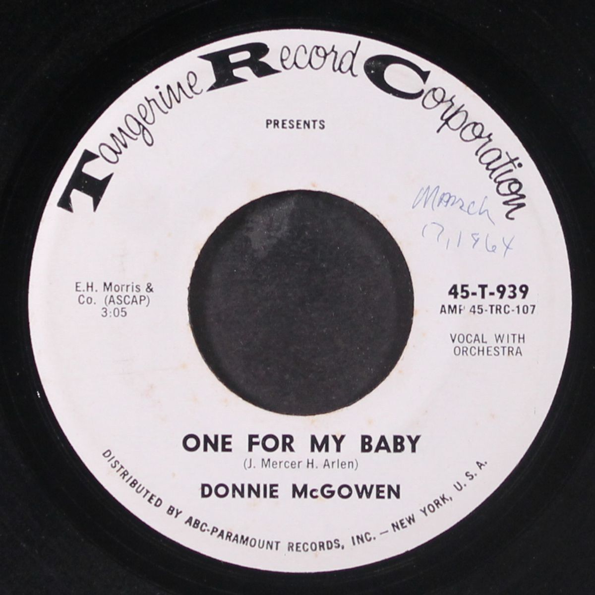 one for my baby / long time by DONNIE MCGOWEN