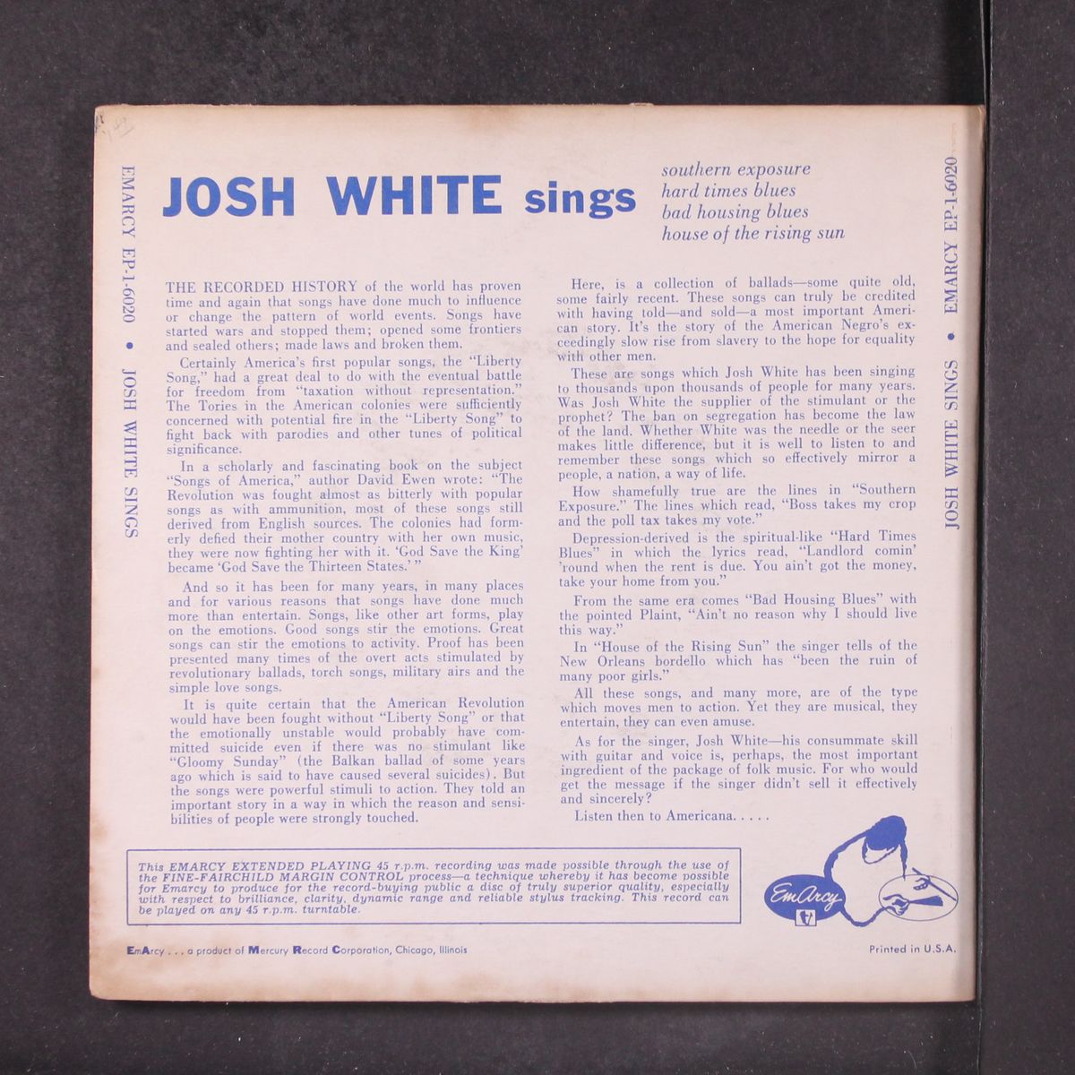 sings by JOSH WHITE