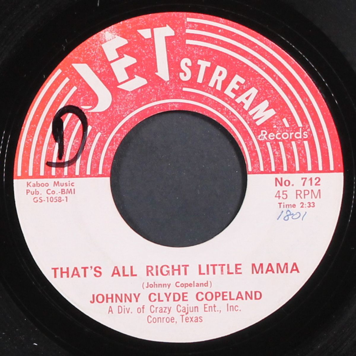 something's up your sleeve / that's all right little mama by JOHNNY CLYDE COPELAND