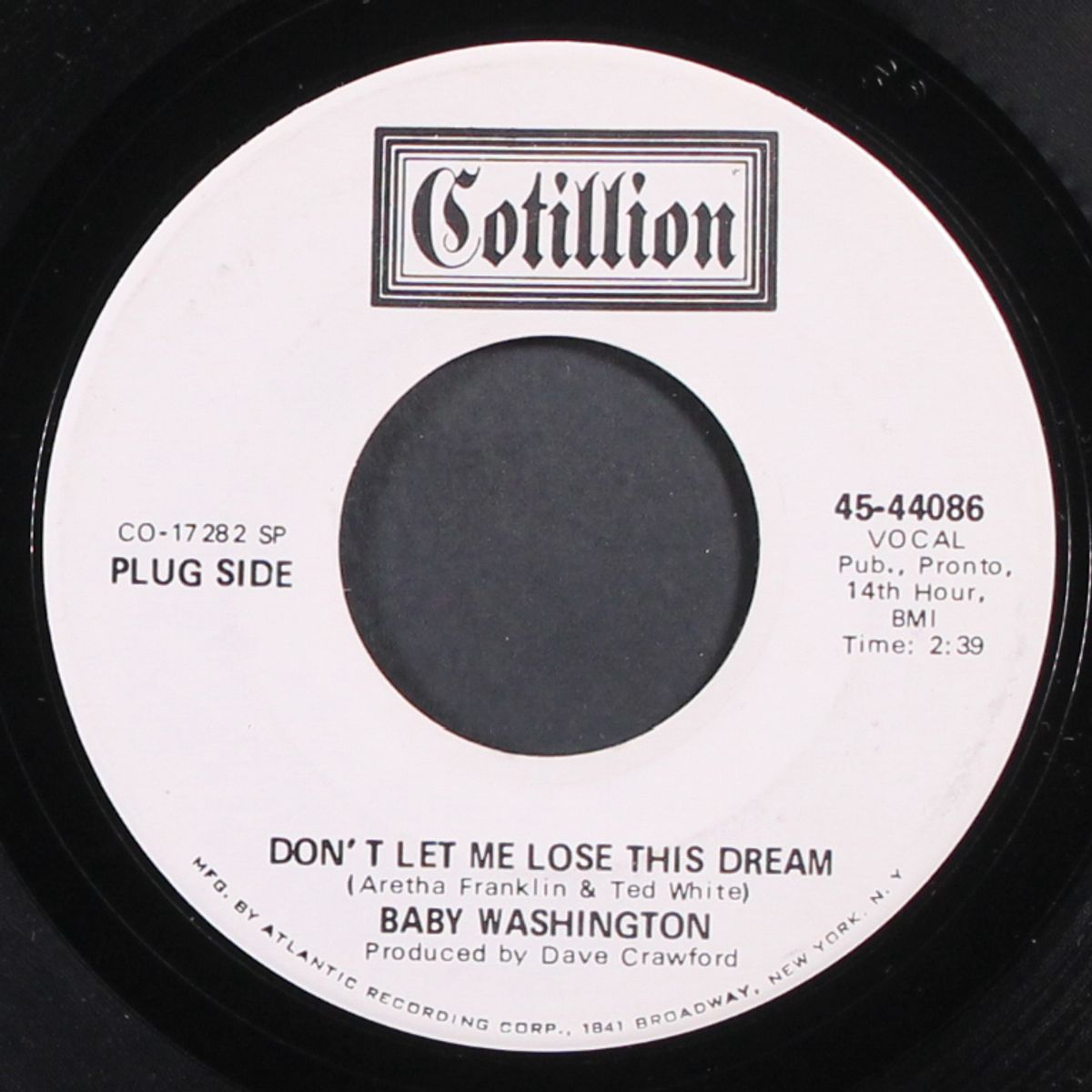i'm good enough for you / don't let me lose this dream by BABY WASHINGTON