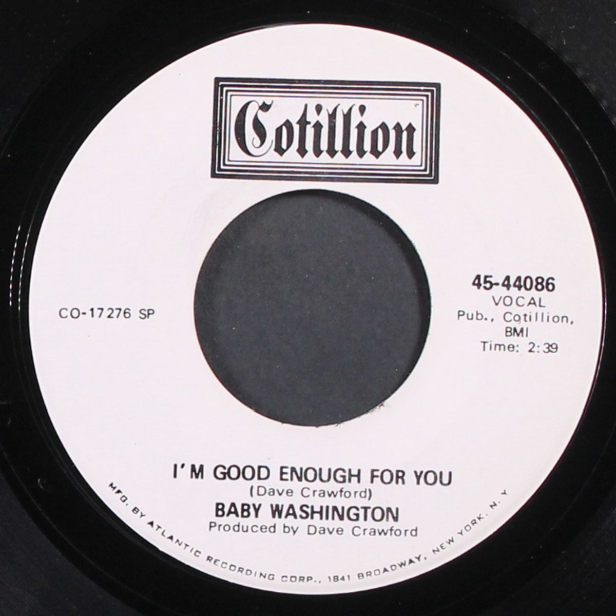 i'm good enough for you / don't let me lose this dream by BABY WASHINGTON