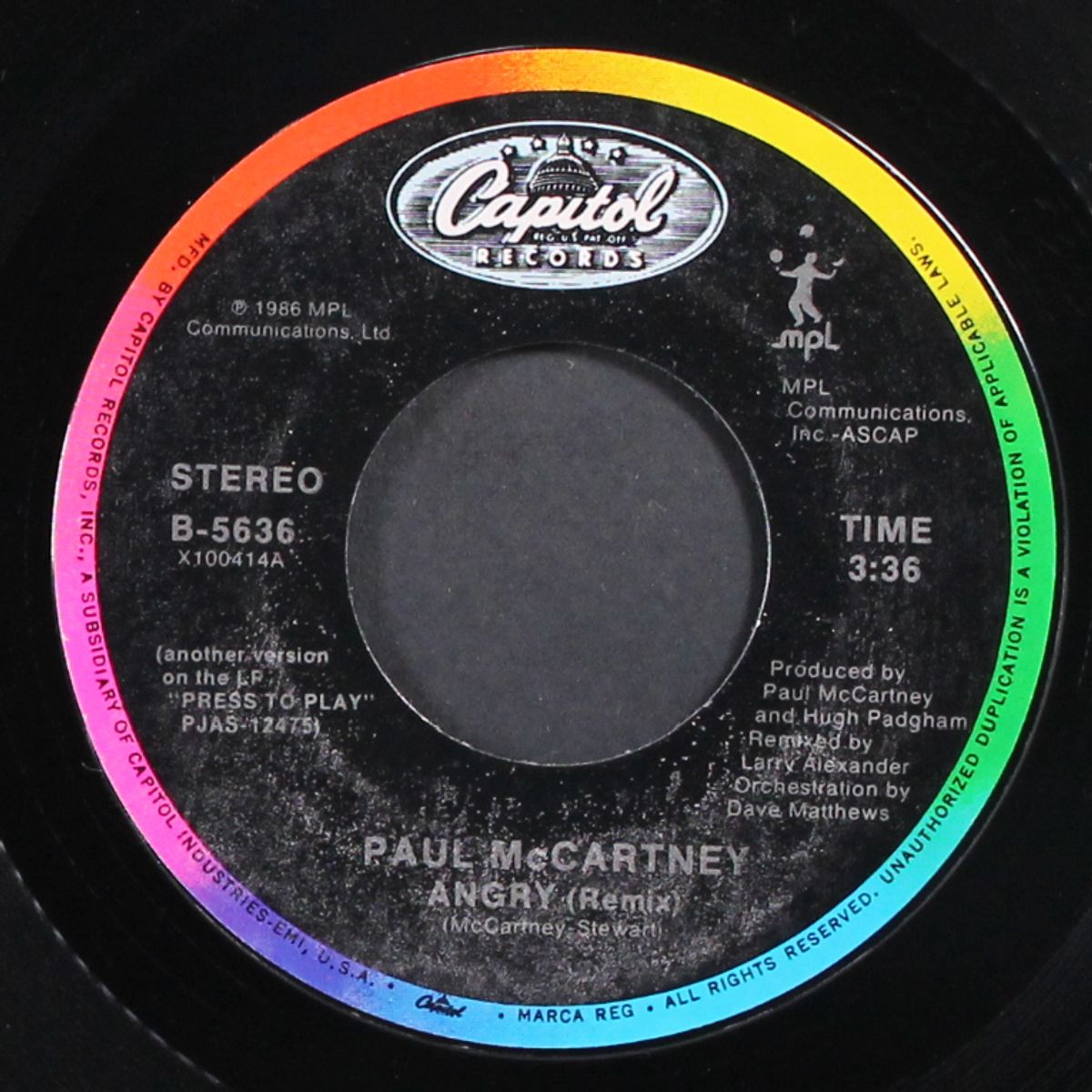stranglehold / angry (remix) by PAUL MCCARTNEY