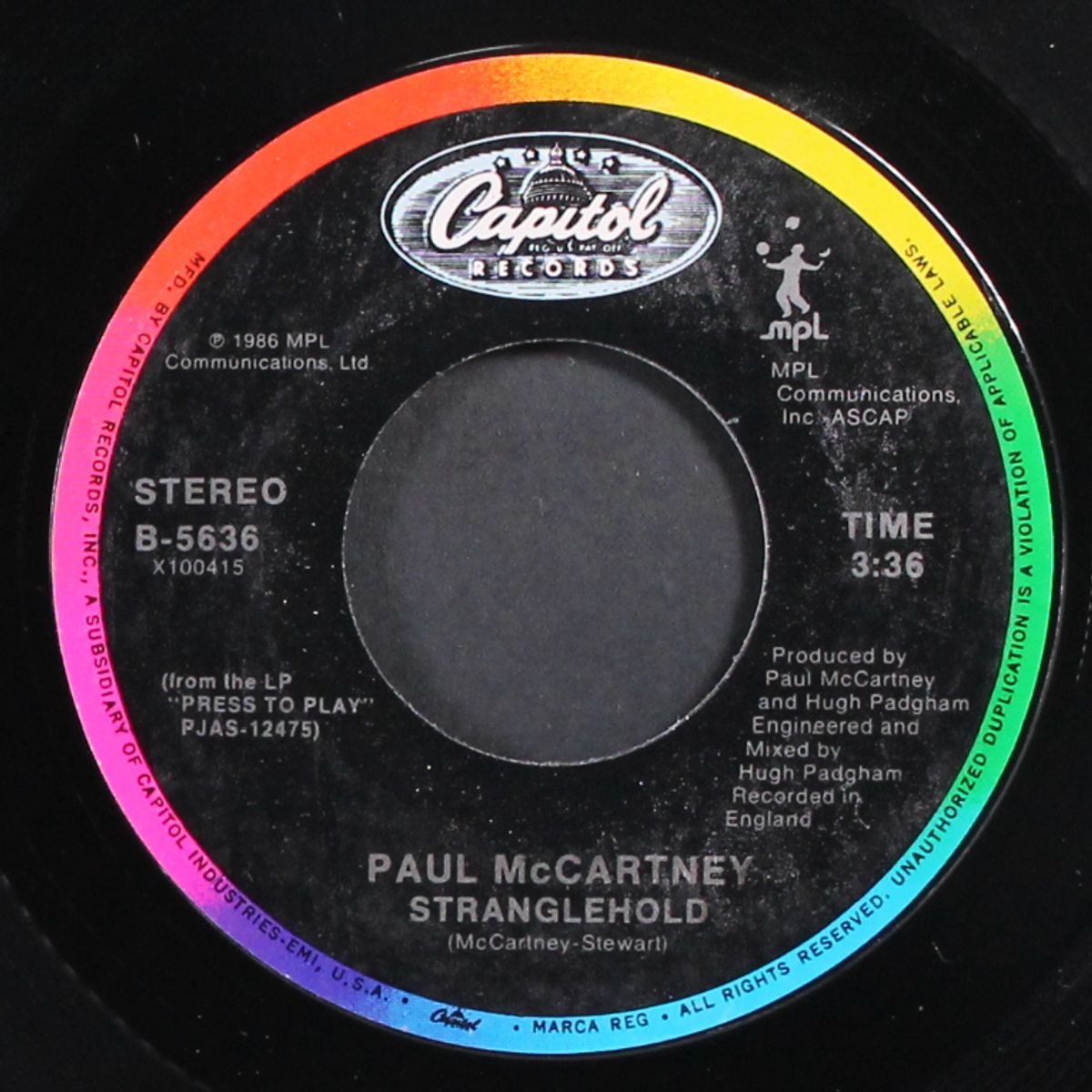 stranglehold / angry (remix) by PAUL MCCARTNEY