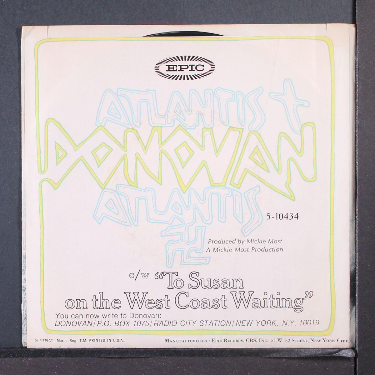 atlantis / to susan on the west coast waiting by DONOVAN