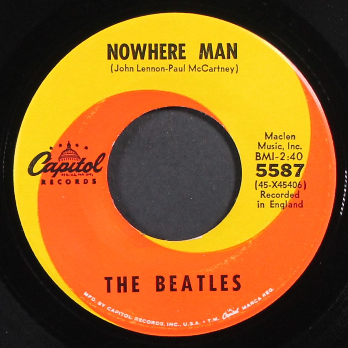 nowhere man / what goes on by BEATLES