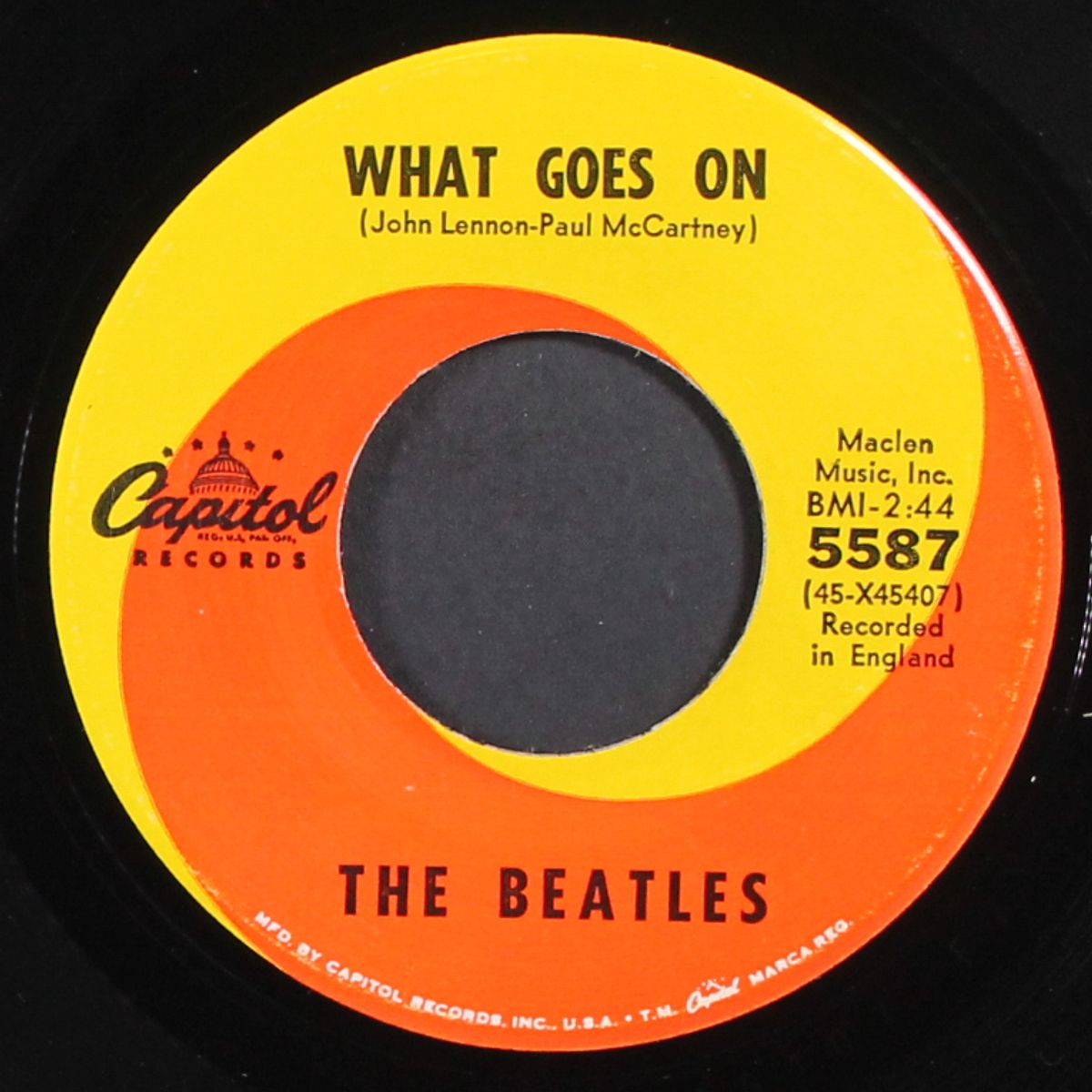 nowhere man / what goes on by BEATLES