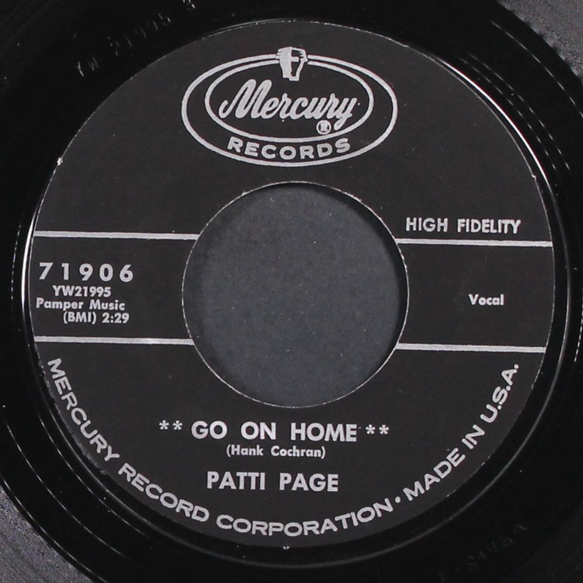 go on home / too late to cry by PATTI PAGE