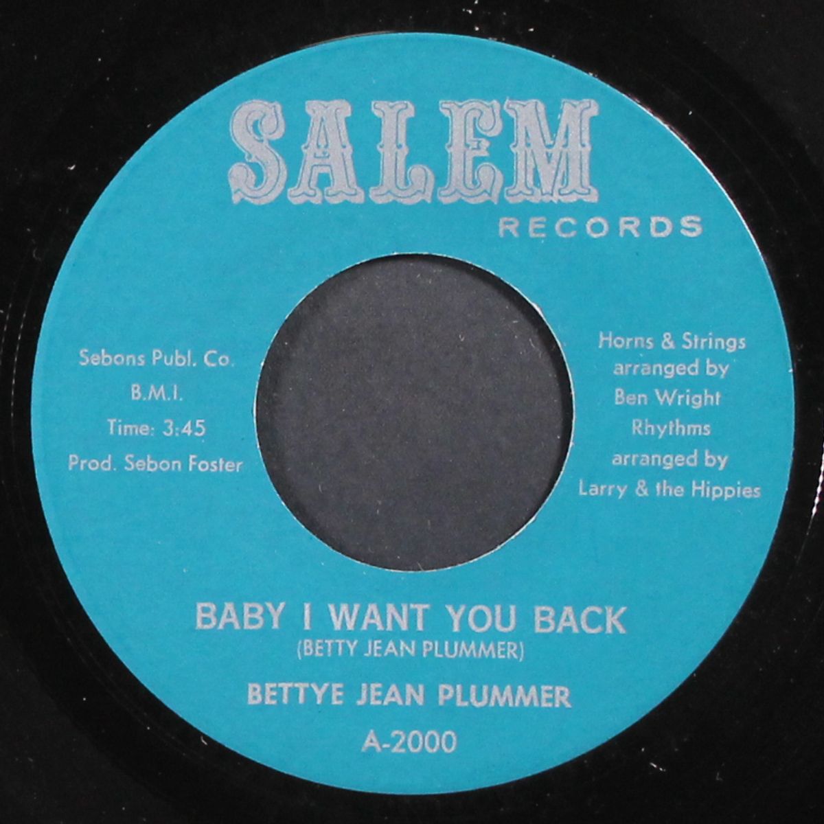 baby i want you back / i believe by BETTYE JEAN PLUMMER