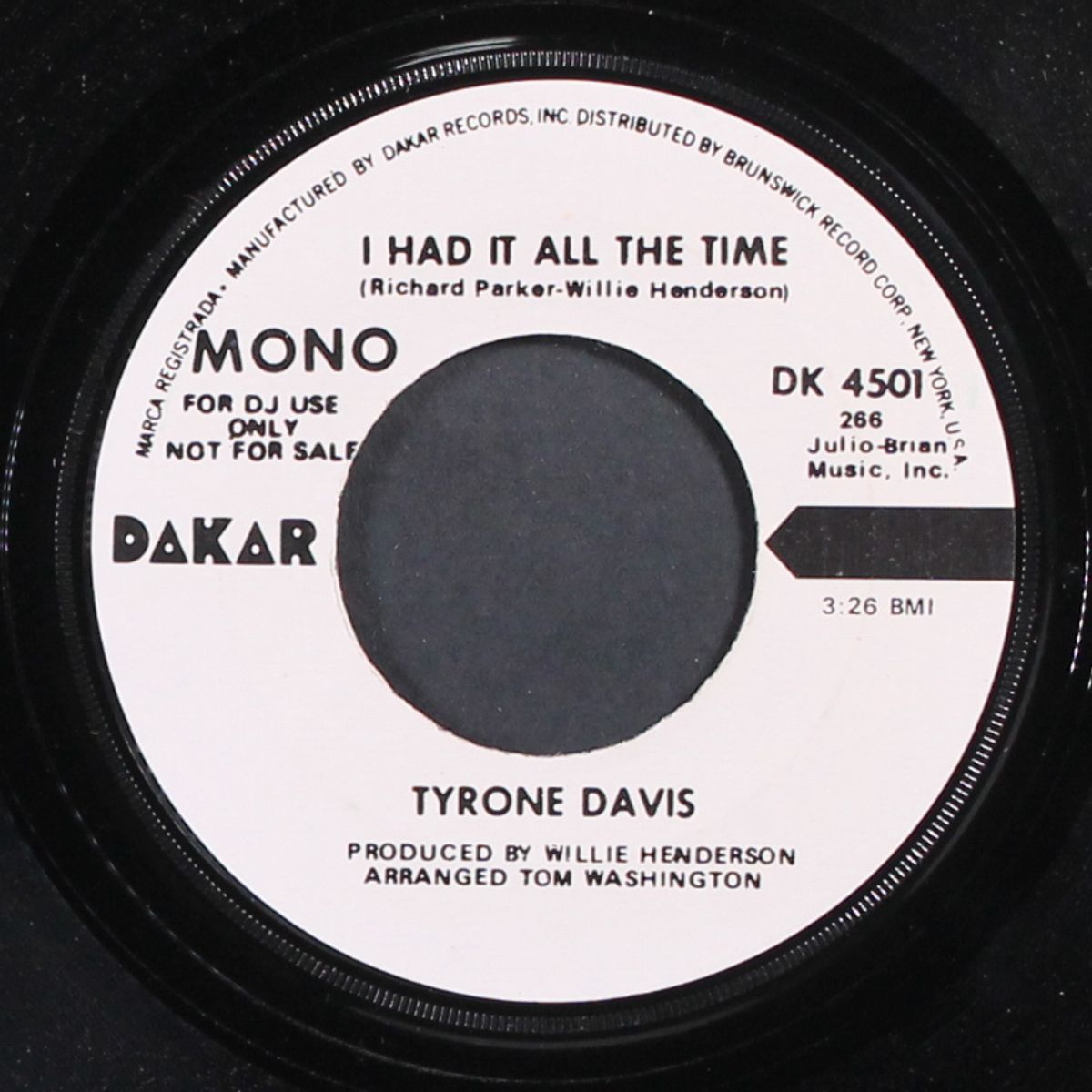 i had it all the time / mono by TYRONE DAVIS