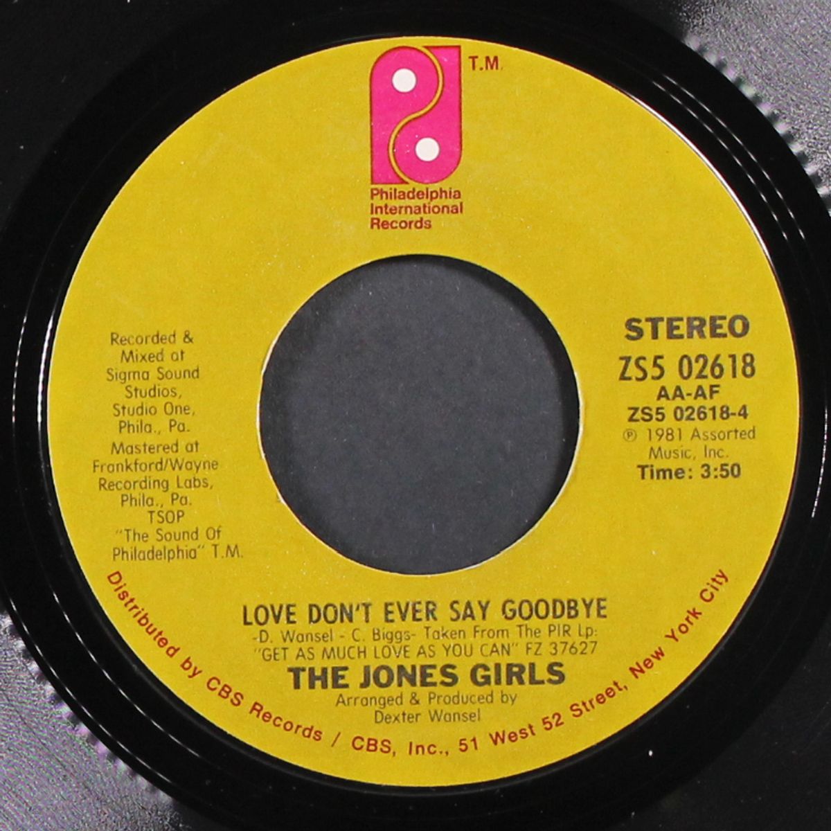 i found that man of mine / love don't ever say goodbye by JONES GIRLS