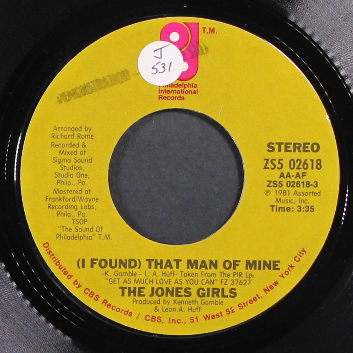 i found that man of mine / love don't ever say goodbye by JONES GIRLS