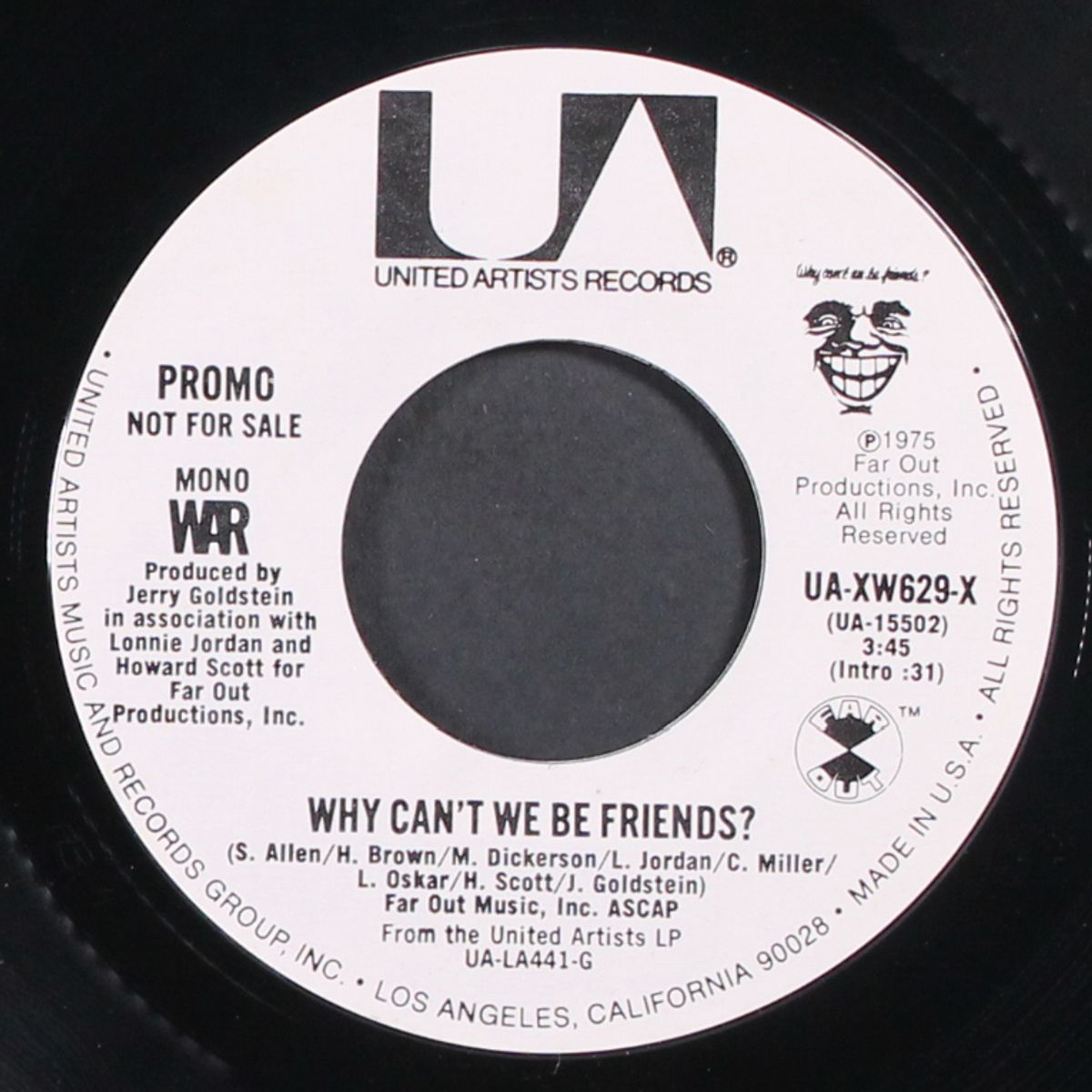why can't we be friends by WAR