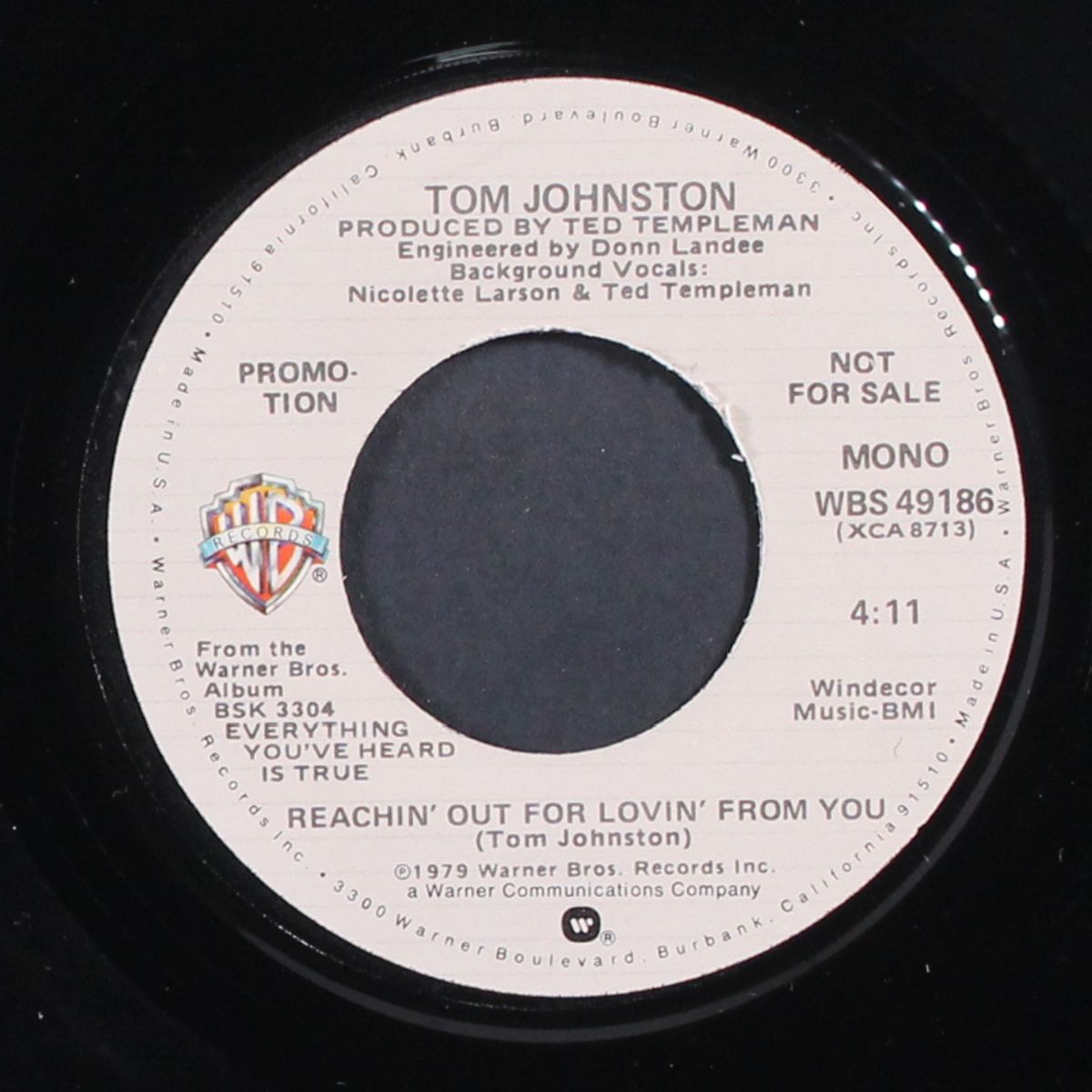 reachin' out for lovin' from you / mono by TOM JOHNSTON