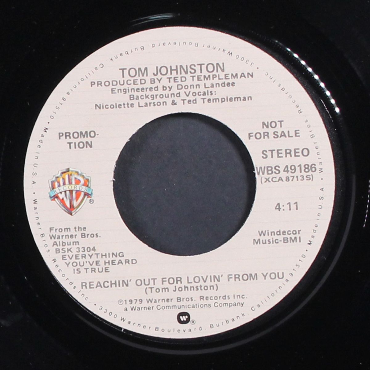 reachin' out for lovin' from you / mono by TOM JOHNSTON