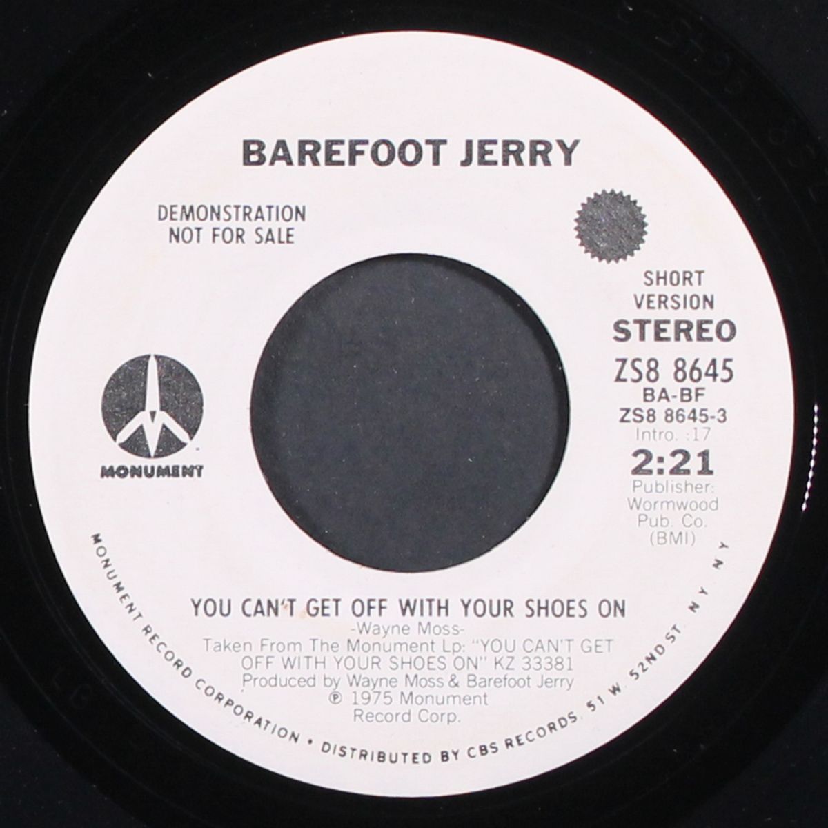 you can't get off with your shoes on by BAREFOOT JERRY