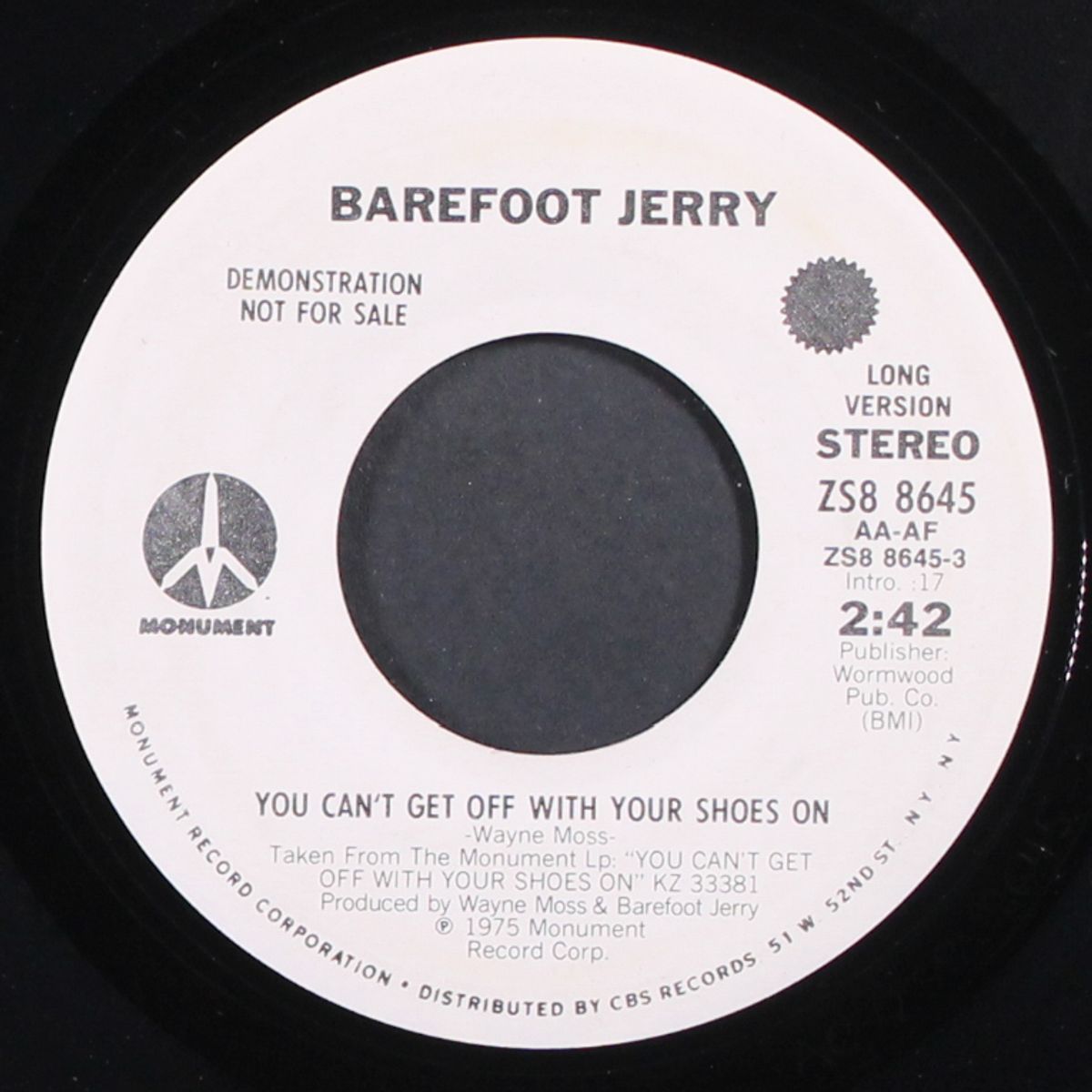 you can't get off with your shoes on by BAREFOOT JERRY
