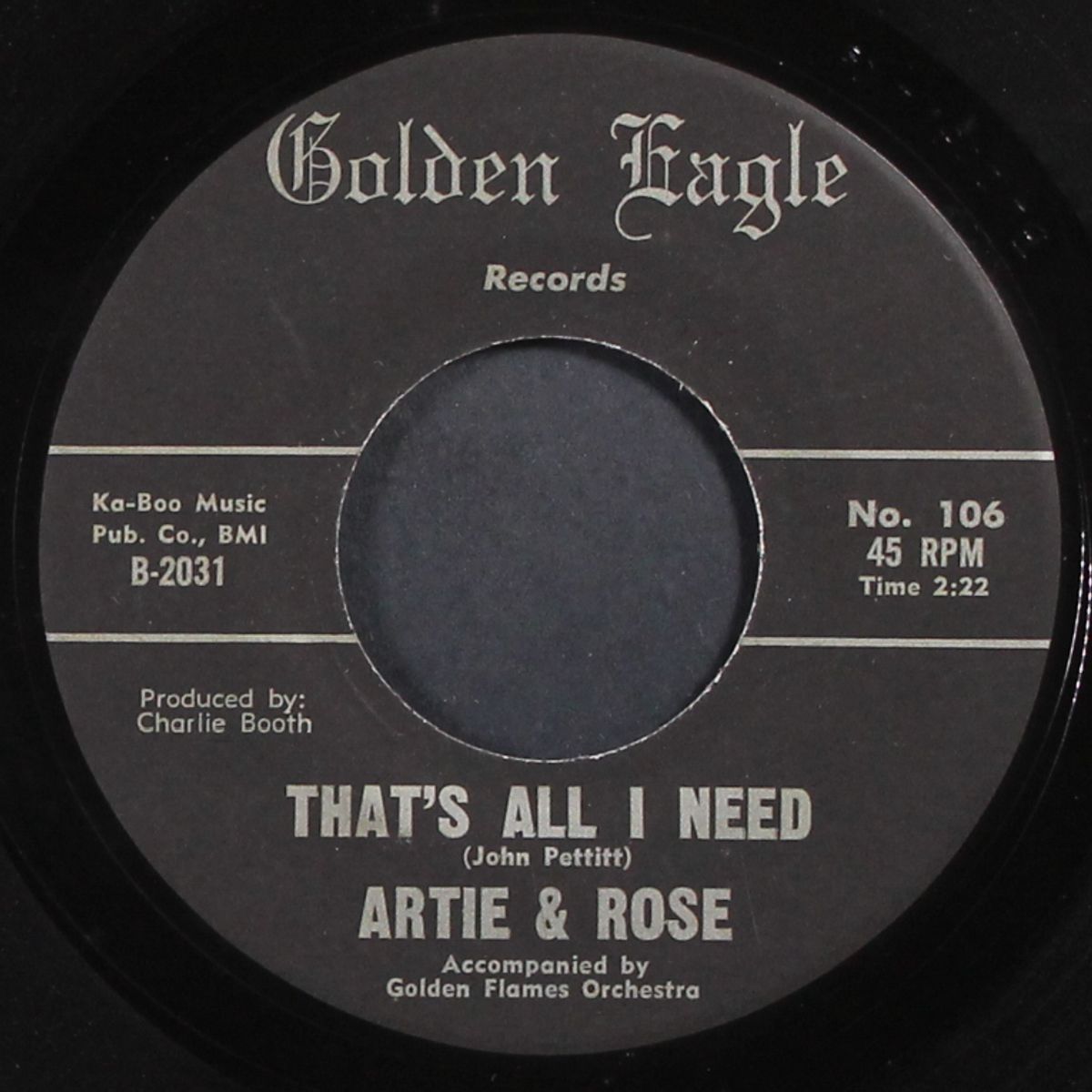 that's all i need / why did you say good-bye by ARTIE & ROSE