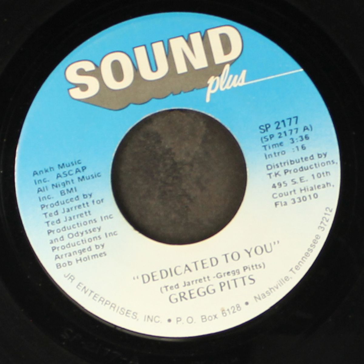 dedicated to you / back to back by GREGG PITTS