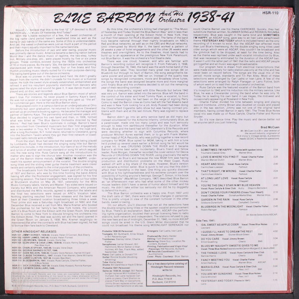 the uncollected 1938-1941 by BLUE BARRON
