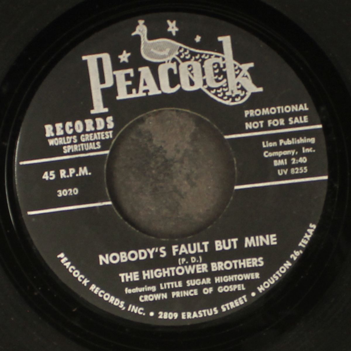 good time in heaven / nobody's fault but mine by HIGHTOWER BROTHERS