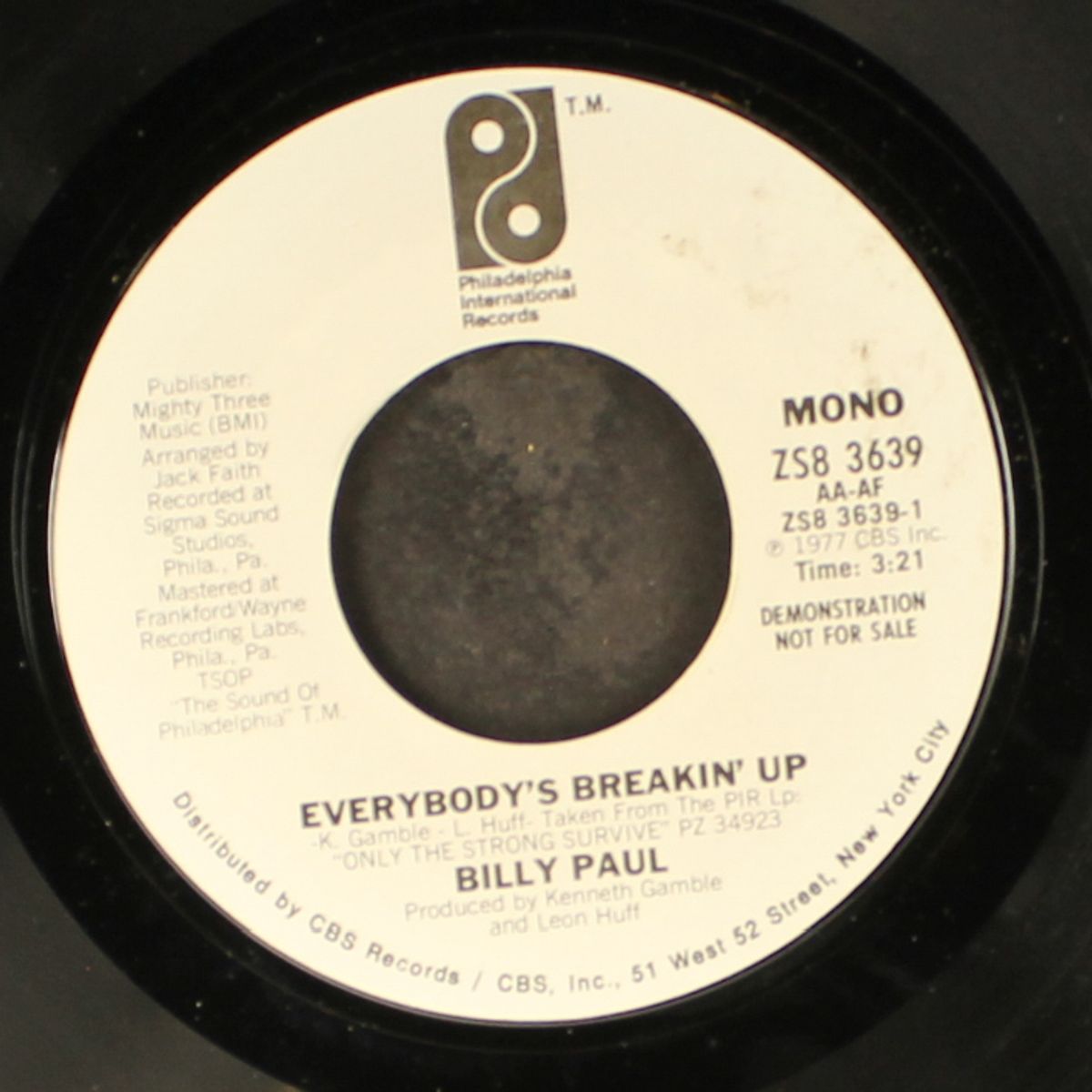 everybody's breakin' up / mono by BILLY PAUL