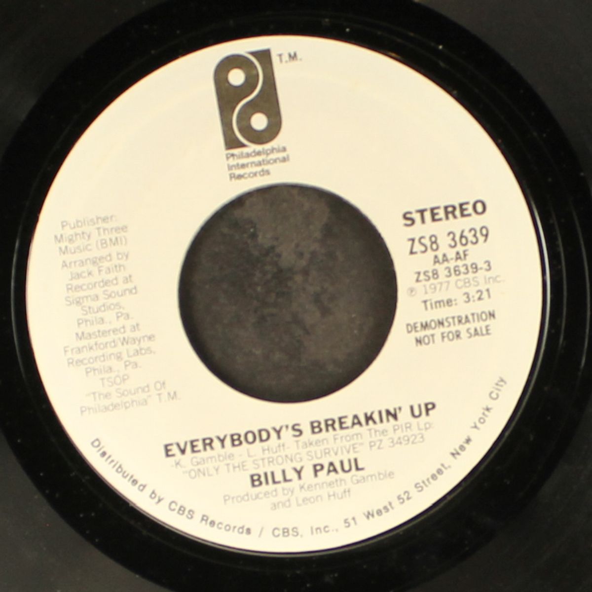 everybody's breakin' up / mono by BILLY PAUL