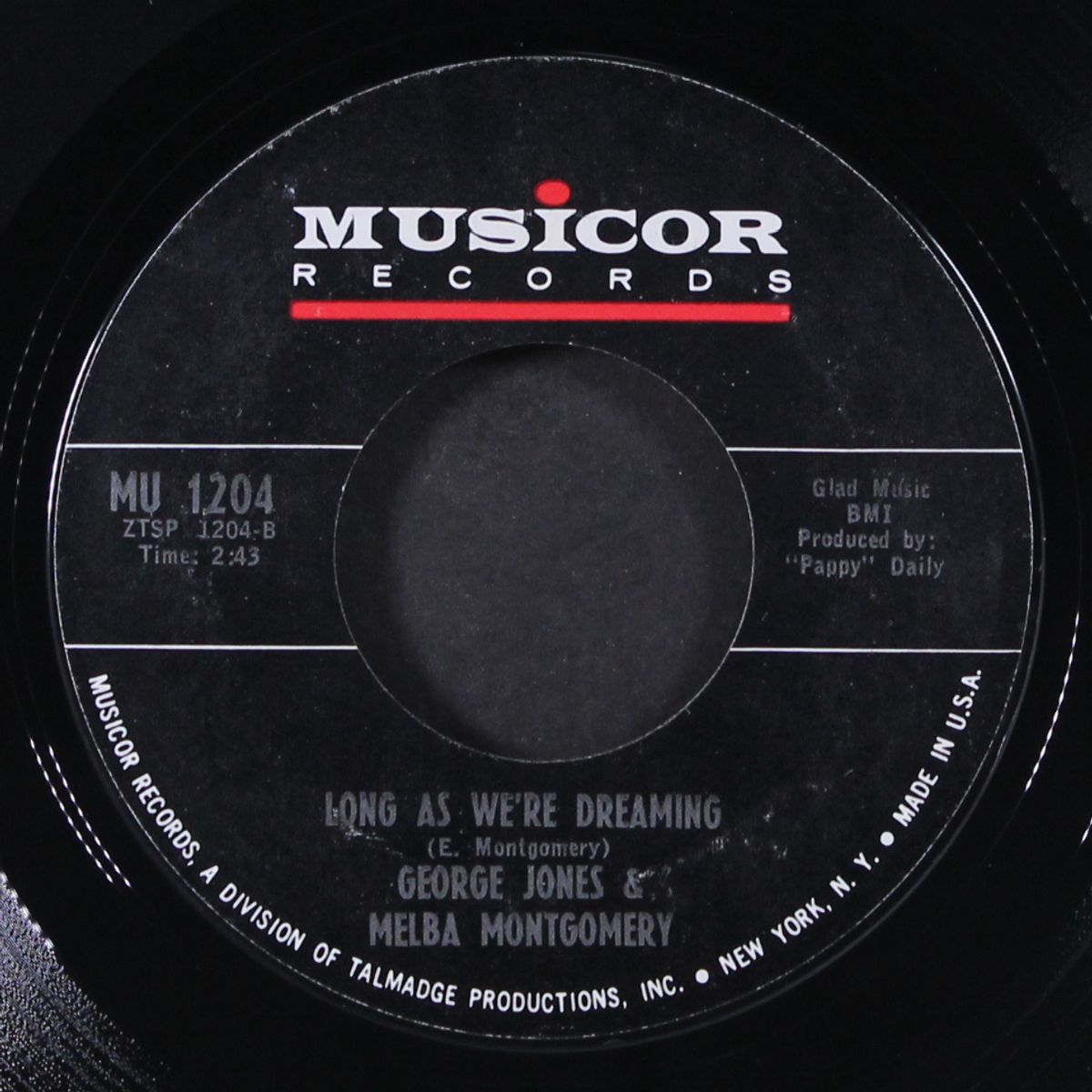 close together / long as we're dreaming by GEORGE JONES & MELBA MONTGOMERY