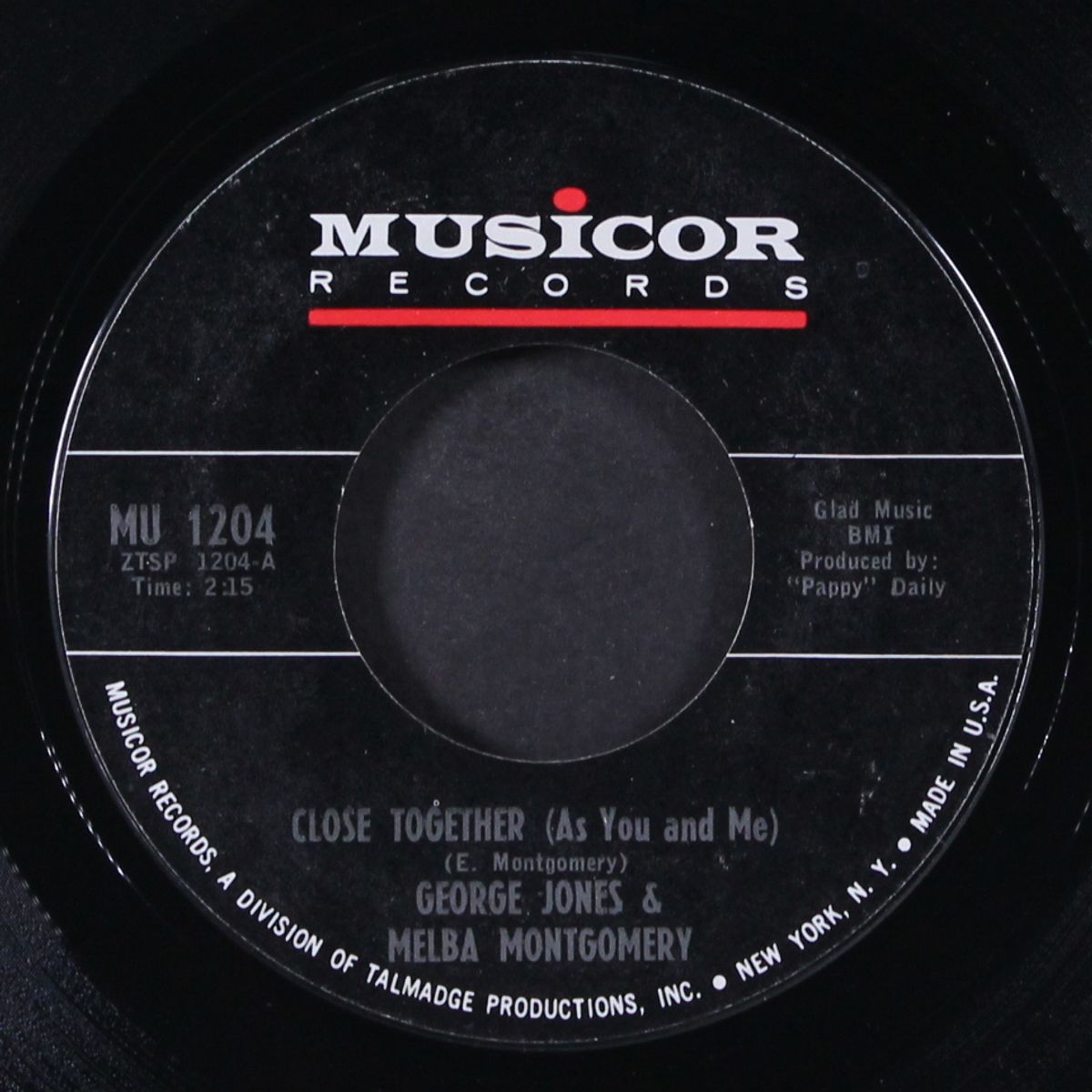 close together / long as we're dreaming by GEORGE JONES & MELBA MONTGOMERY
