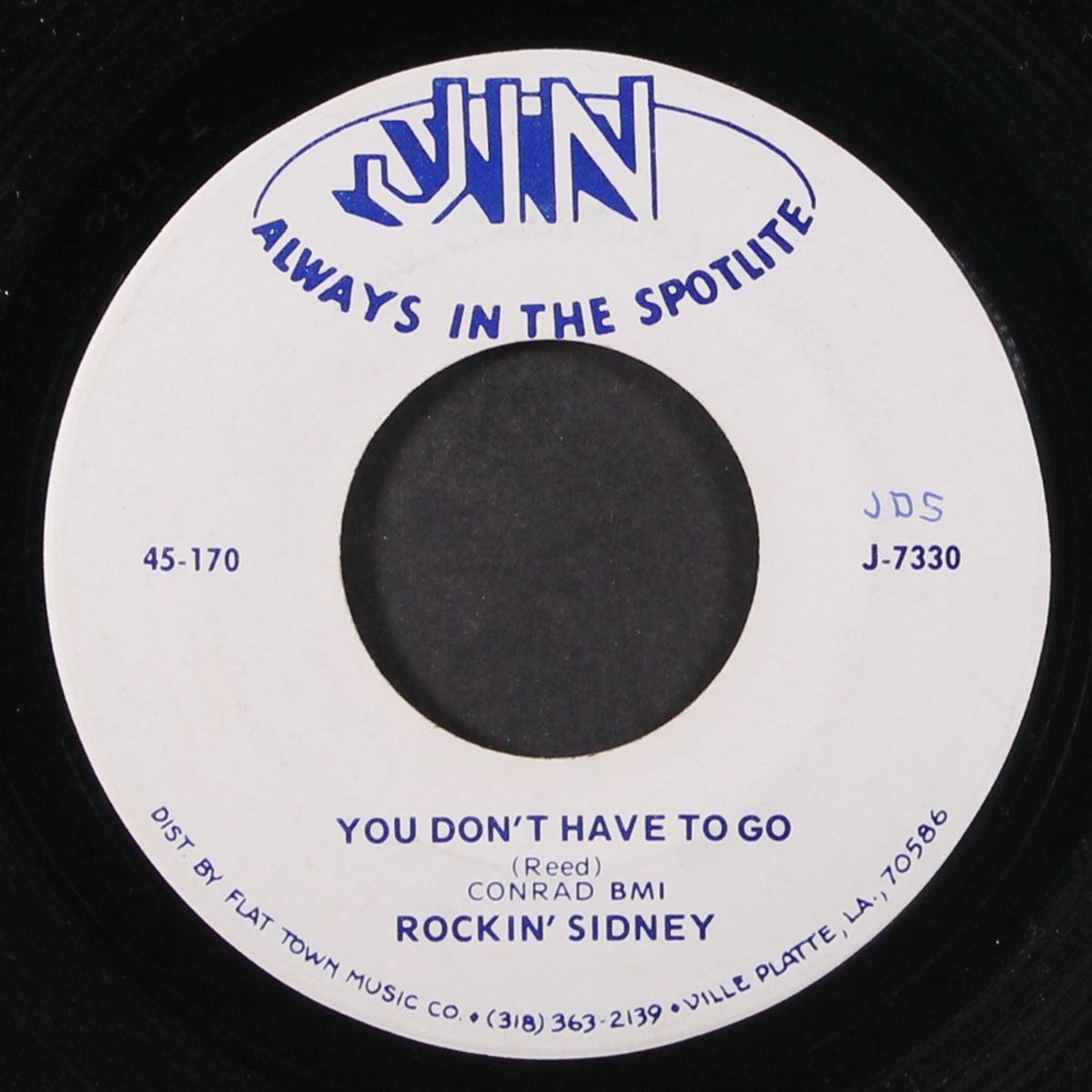 don't let me cross over / you don't have to go by ROCKIN' SIDNEY