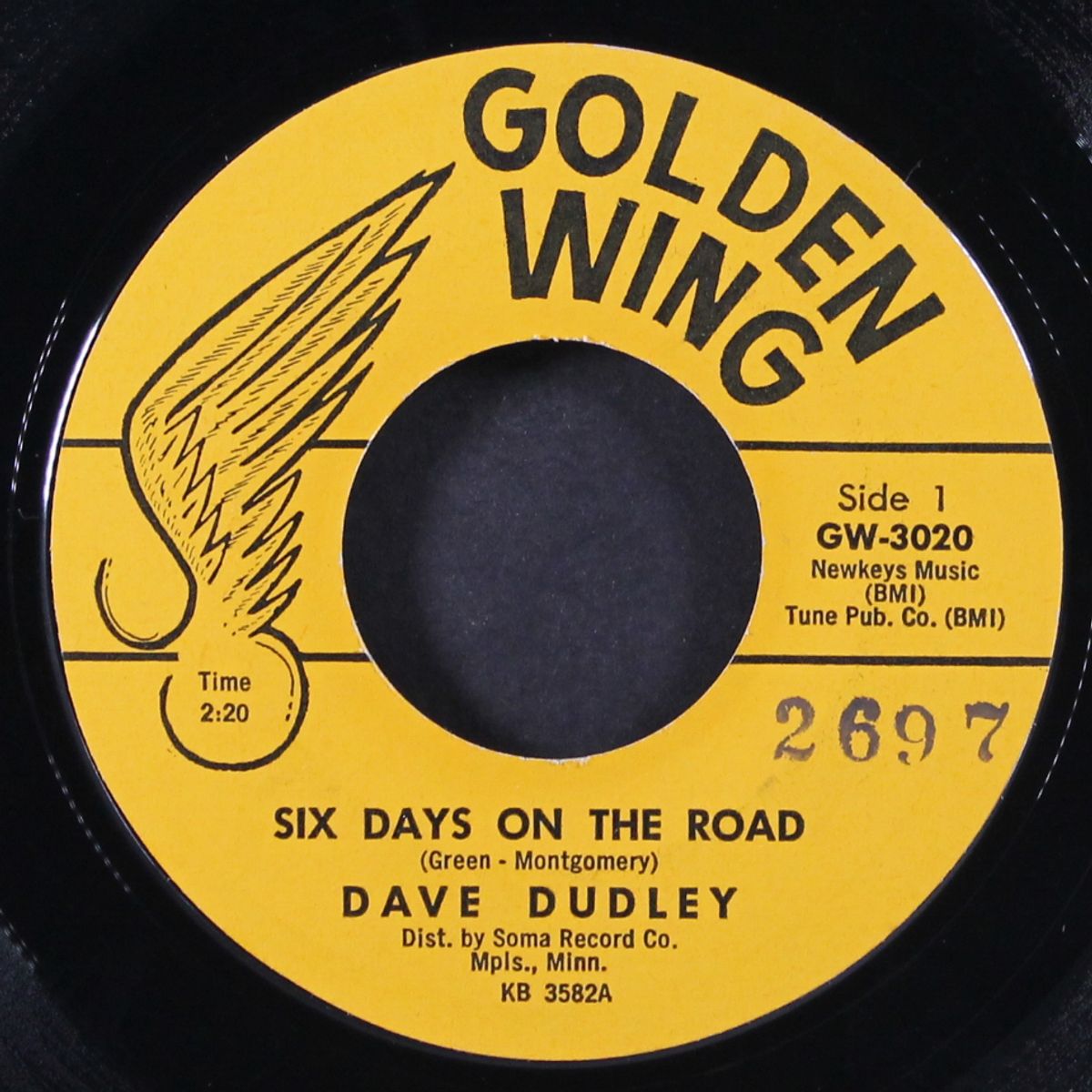 six days on the road / i feel a cry coming on by DAVE DUDLEY