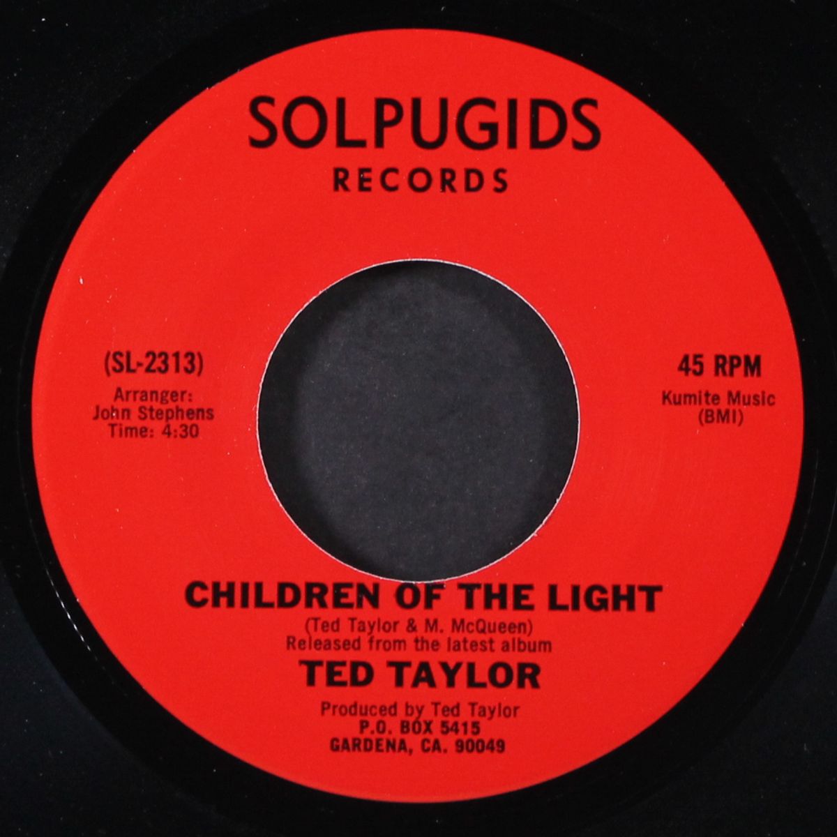 loving you till the break of day / children of the light by TED TAYLOR