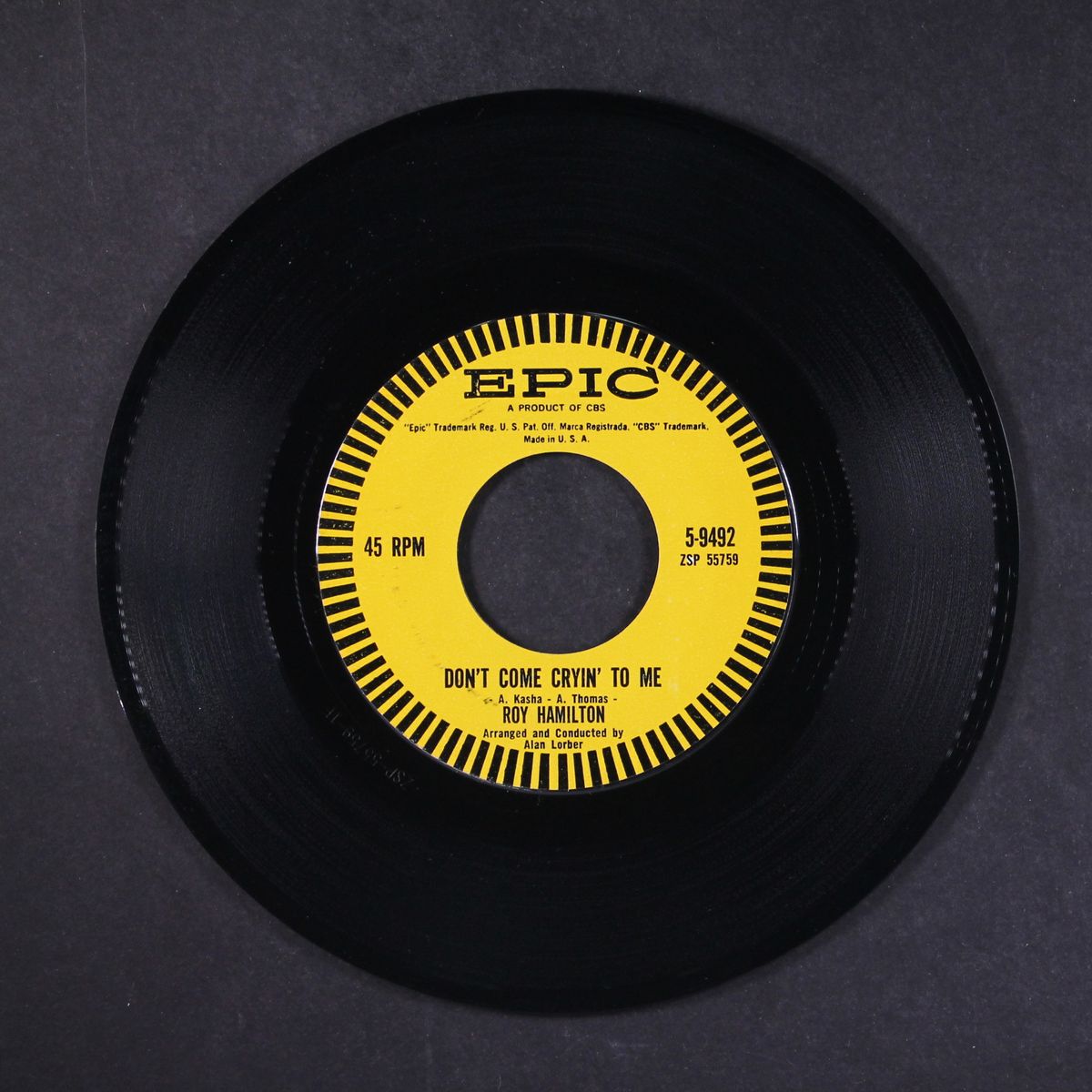 don't come cryin' to me / if only i had known by ROY HAMILTON