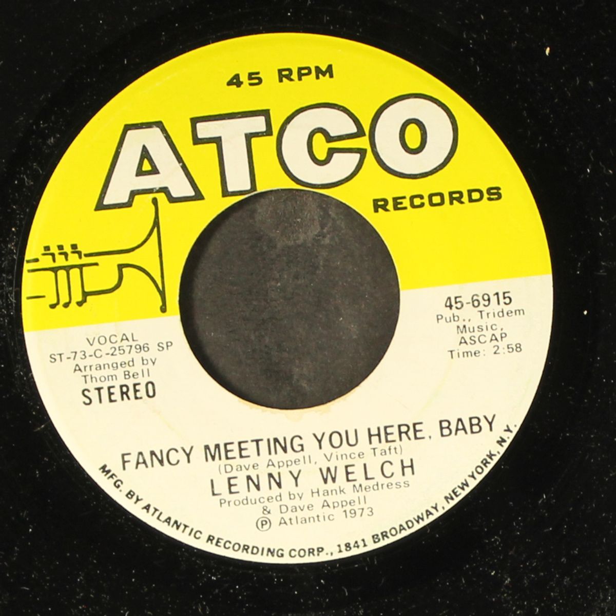 fancy meeting you here, baby / goodnight my love by LENNY WELCH