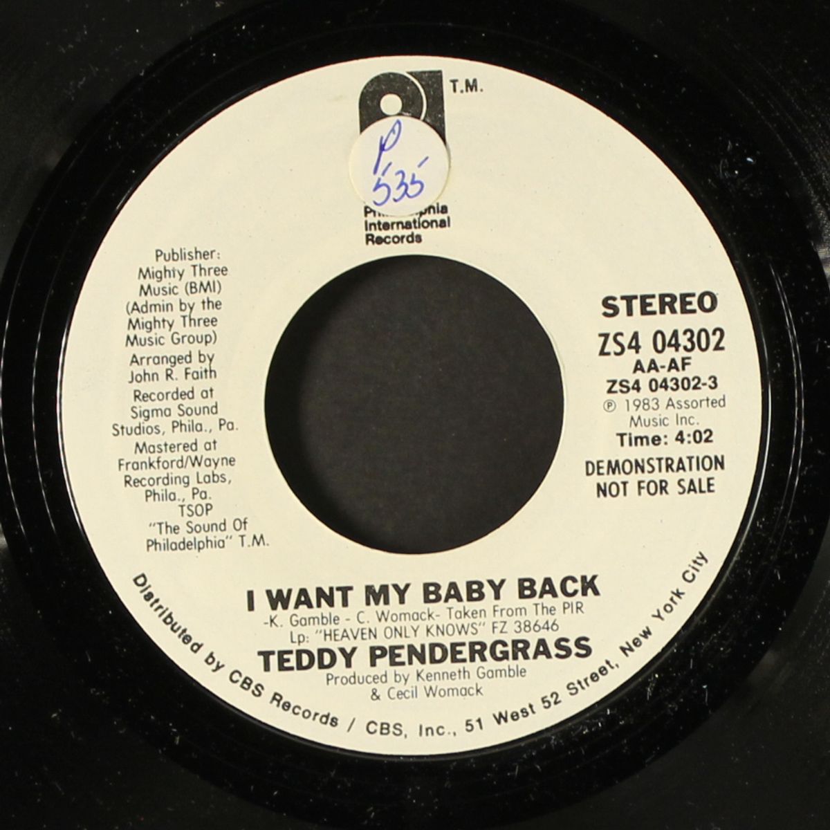 i want my baby back by TEDDY PENDERGRASS